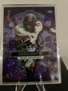 XAVIER LEGETTE WILD CARD STACKED DECK PURPLE SPARKLE RC 2/4 SSP - Picture 1 of 1