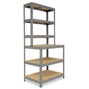 shelfplaza PROFI 190x100x60 cm Werkbank Regal grau - Werkstatt Lager - Bild 1 von 6