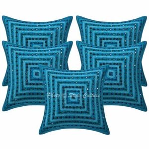 Handwoven Home Decor Cushion Mirror Embroidered Pillow Cover Case Meditation - Picture 1 of 5
