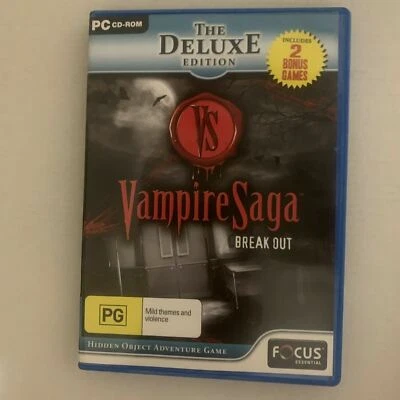 Vampire Saga : Break Out The Deluxe Edition - PC Windows CD Hidden Object Game - Image 1 of 2