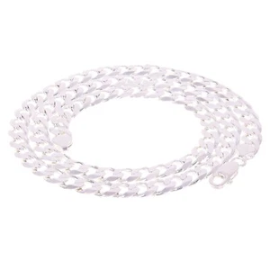 925 Sterling Silver Solid Cuban Link Chain Necklace 8mm 24" 62.2grams - Imagen 1 de 3