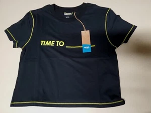 Hoka One One Women's All Day Tee Crop NWT Size XS Black Cotton - Picture 1 of 12