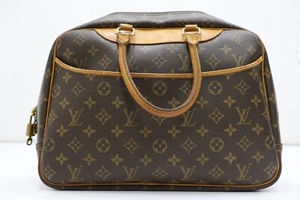 Louis Vuitton M47270 VI873 Deauville Monogram Leather Brown Handbag - Picture 1 of 24
