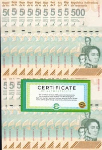VENEZUELA 500 DIGITALES 2023 qty 20 CIR 500 million bolivar COA USA SELLER COA - Picture 1 of 2
