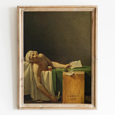 Impresión de póster de arte de pared La muerte de Marat por Jacques-Louis David Foto 1 de 4