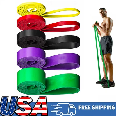 Juego de 4 bandas de resistencia pull up gimnasio entrenamiento ejercicio fitness entrenamiento de fuerza Foto 1 de 4