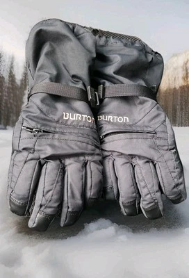 Burton gloves girls large.  black. insane dry membrane/dry ride. vents  - Image 1 of 4