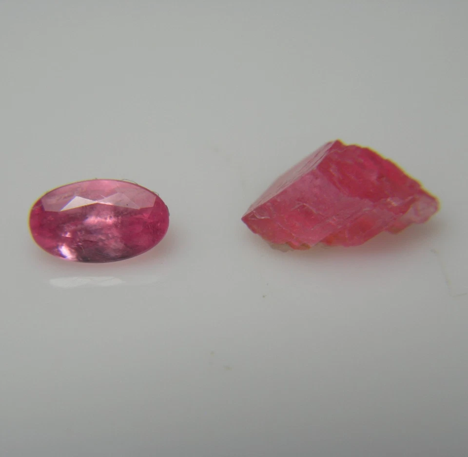 rare Sweet Home Mine RHODOCHROSITE Rough & Cut Set Colorado USA gem & Crystal - Image 1 of 4