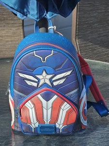 Neu Disney Parks Loungefly Rucksack Captain America Brave New World Moving Wings - Bild 1 von 3