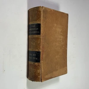 1876 American Cyclopaedia Volume 16 (XVI) Leather Antique Encyclopedia Single - Picture 1 of 9