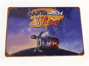 Earthworm Jim Vintage Metal Sign 8x12 Decoration Video Game - Picture 1 of 1