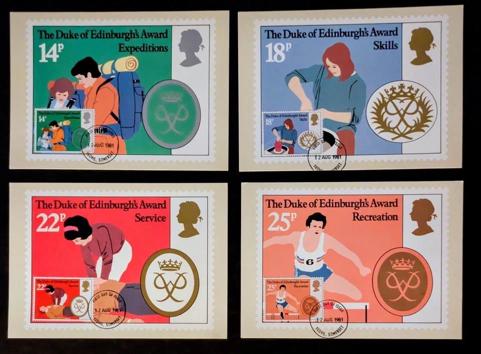 GB 1981 Fine used P/Office 25th Anniv. Duke of Edinburgh Award PHQ #54 Sg 1162/5 - Image 1 of 1