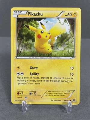 Pokemon TCG Pikachu 48/162 Common 2015 BREAKthrough Near Mint NM/LP - Image 1 of 2
