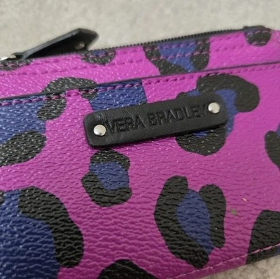 NEW Vera Bradley Lilac Leopard Coin Purse and Card Holder 2021 Retired Pattern - Image 1 of 4