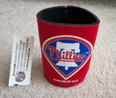 Lata de cerveza MLB Philadelphia Phillies 2012 Koozie nueva con etiqueta Foto 1 de 2