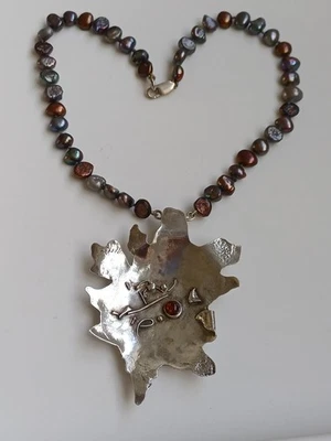 large sterling silver pendant stamped RJM pearl  Radical jewellery makeover  - Image 1 of 4