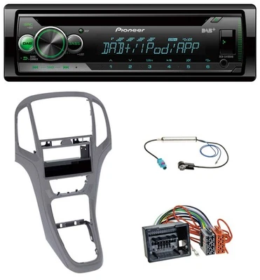 Pioneer USB MP3 DAB AUX CD Autoradio für Opel Astra J ab 2009 Titan grau - Bild 1 von 4