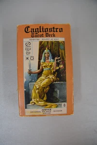 Vtg 1981 Cagliostro Red Back Tarot Deck by Modiano in Box With Booklet COMPLETE - Picture 1 of 7