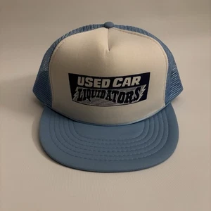 Gorra/gorra estilo camionero Snapback azul blanco liquidadores de autos usados - Imagen 1 de 6