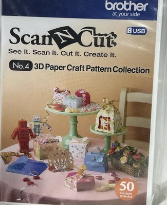 Brother ScanNCut ~CAUSB4 ~ No.4 USB ~ 3D Paper Craft Pattern Collection - Image 1 of 4