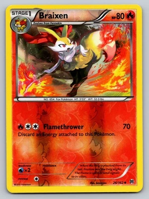 Braixen 26/162 Pokemon BREAKthrough Reverse Holo - Image 1 of 2