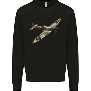 A Supermarine Spitfire Flying Solo Kids Sweatshirt Jumper - Picture 1 of 97