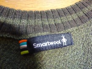 Men's Smartwool Khaki Green Polyester/ Wool/ Nylon Sweater Size XL