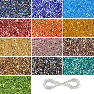 Cutdana Small Cut Cylinder Tube Beads For Jewelry Making and Embroidery Work - Picture 1 of 3
