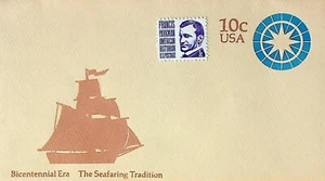USA 10 Cent Postage-paid Envelope - The Seafaring Tradition - Vintage - Picture 1 of 2