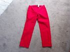 Robell Bella  09 Red 7/8 Ankle Grazer Cropped Chino Pants Trousers Size Uk 12