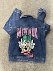 H&m Disney Denim Minnie Mouse Jacket Youth Girls Size 10 Embroidered