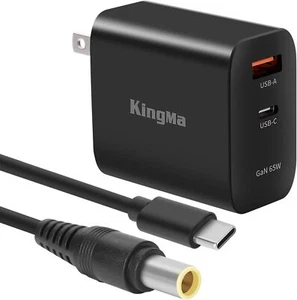 Chargeur Mural 65W PD GaN avec Embout Rond Câble de Charge Rapide pour Ordinateur Portable Lenovo - Photo 1/6