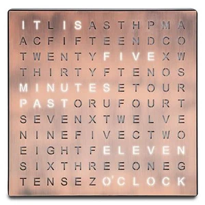 FANTASTIC LED WORD CLOCK WITH COPPER FINISH - Picture 1 of 4