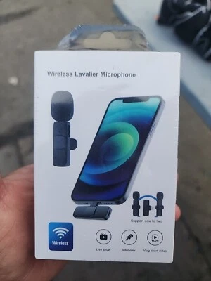 Wireless Lavalier Microphone, USB-C Microphone, SEALED - Image 1 of 4