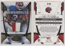 2009 Certified Immortals Mirror Gold Materials Prime /25 Thurman Thomas #219 HOF