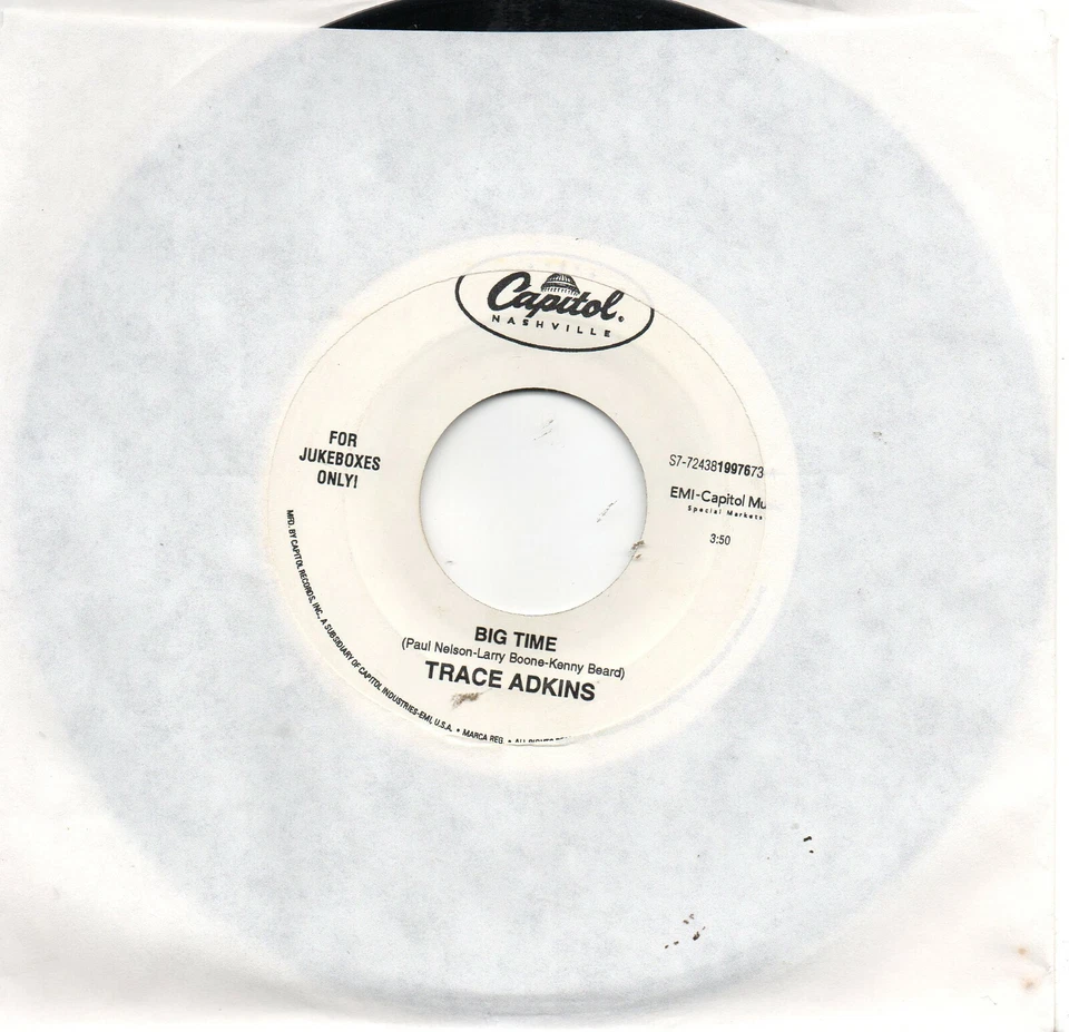 TRACE ADKINS - BIG TIME / SNOWBALL IN EL PASO - Image 1 of 1