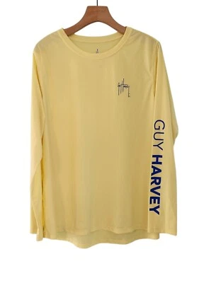 Guy Harvey Shirt Performance Fishing Beach Sun UPF30 Yellow Womens XXL EUC  - Image 1 of 4