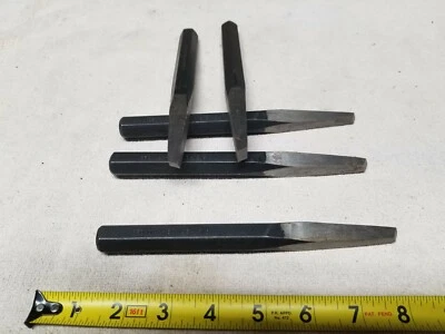 MAYHEW 350  3/8" DIAMOND POINT CHISEL - GROUP OF 5 - NEW - MADE IN USA - Image 1 of 2