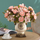 Retro Artificial Flowers Peony Silk Big Bouquet Vase Gift Fake Rose For Home Wed