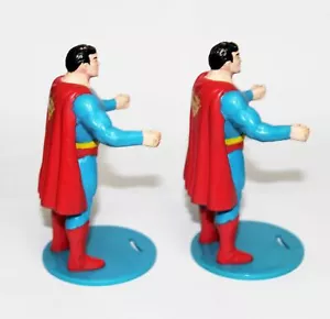 Lote Par de Colección de DC Comics Superman Super Man Cup Porta Figuras para Copa A - Imagen 1 de 5