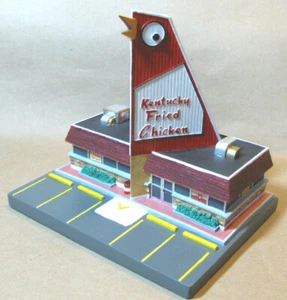 RESTAURANTE KFC KENTUCKY FRITO POLLO GRANDE Lefton Roadside 1995 forma inusual nuevo en stock - Imagen 1 de 11