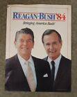 1984 Ronald Reagan George Bush President Election Campaign Poster Sign