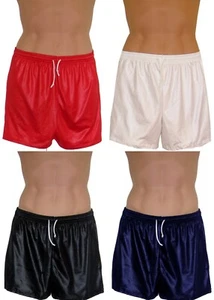 MENS WET LOOK SHINY SPORTS SHORTS GYM FOOTBALL S M L XL 2XL 3XL 4XL 5XL 6XL - Picture 1 of 7