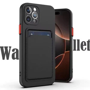 Wallet Phone Case For iPhone 16 15 14 13 12 11 Pro Max 6e XS 7 8 Plus Soft Cover - Picture 1 of 17
