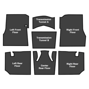 Sound Deadener for 1955-1957 Pontiac Catalina Die Cut EVA Complete 7Pc - Picture 1 of 7
