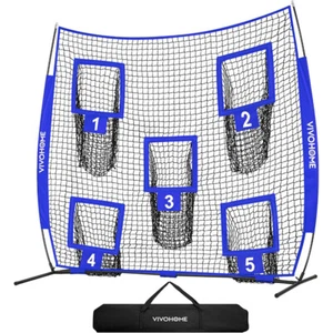 7 x 7 ft Football Trainer Throwing Net Portable Practice Training Net Improve QB - Picture 1 of 8