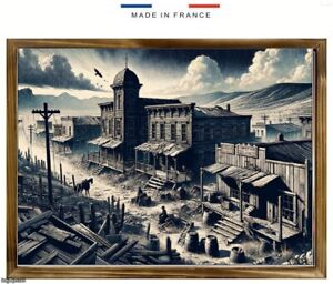 poster 30 x 42 cm création & fabrication française ville fantome