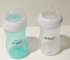 Philips Avent Natural Baby Bottle Set 9oz 2pk *Missing Cap* - Picture 1 of 3