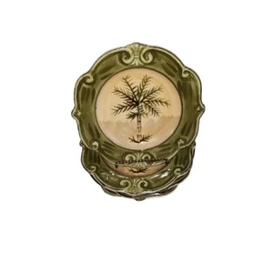 4 Set SAUVIGNON 8" Salad Plates In The West Indies Pattern Palm Tree Replacement - Picture 1 of 13