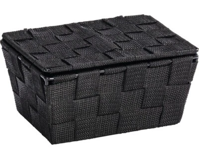 Badkorb mit Deckel Adria schwarz - Bild 1 von 3